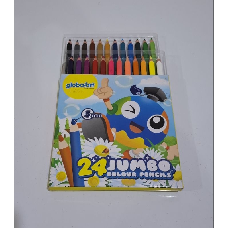 

GLOBAL ART Pensil Warna Jumbo 24 colour Original Globalart