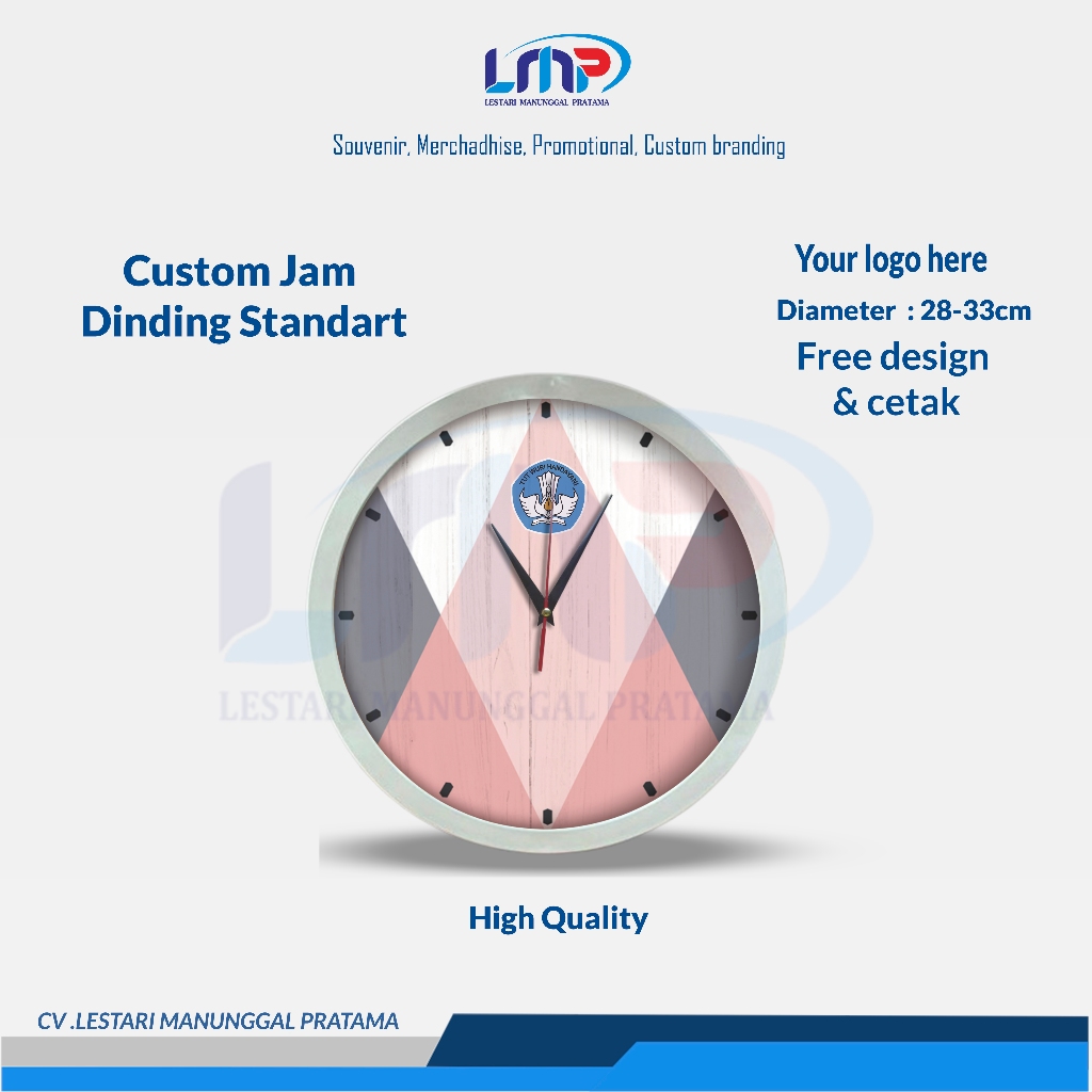 LMP LESTARI SOUVENIR - Merchandise Souvenir Custom Jam Dinding Code#1002 | Souvenir Jam Dinding | Me