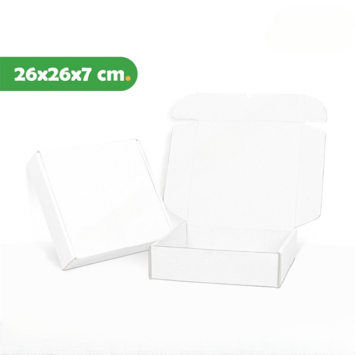 

5 Pcs Box Hampers Putih Polos 26x26x7 Cm Kardus Packing Onshop Aksesories Dus Dompet Baju