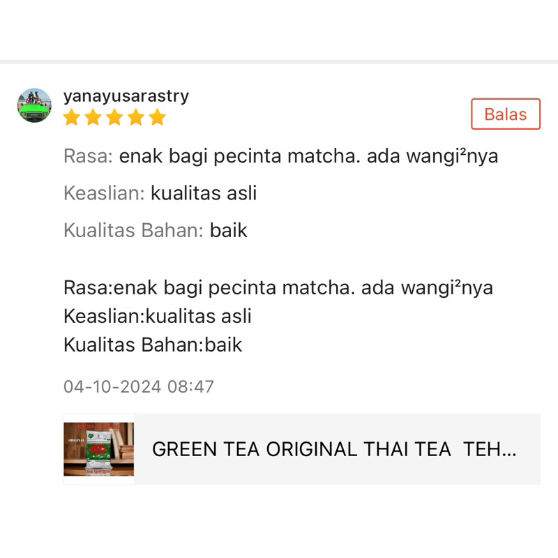 

AKEH GREEN TEA ORINAL THAI TEA TEH CHATRAMUE 200GR HALAL BPOM
