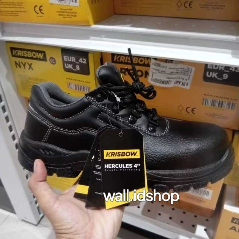 Krisbow Hercules Sepatu Pengaman 4 Inci Srss - Hitam