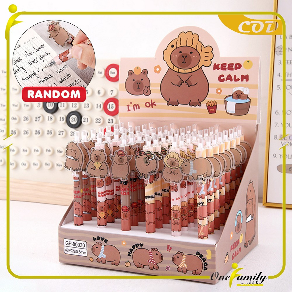 

ONE-A96 Pena Mekanik Capybara 0.5MM Pulpen Gel Cartoon Alat Tulis Sekolah dan Kantor / Pena Pen Gel Ink Kapibara Ballpoint Tinta Cair