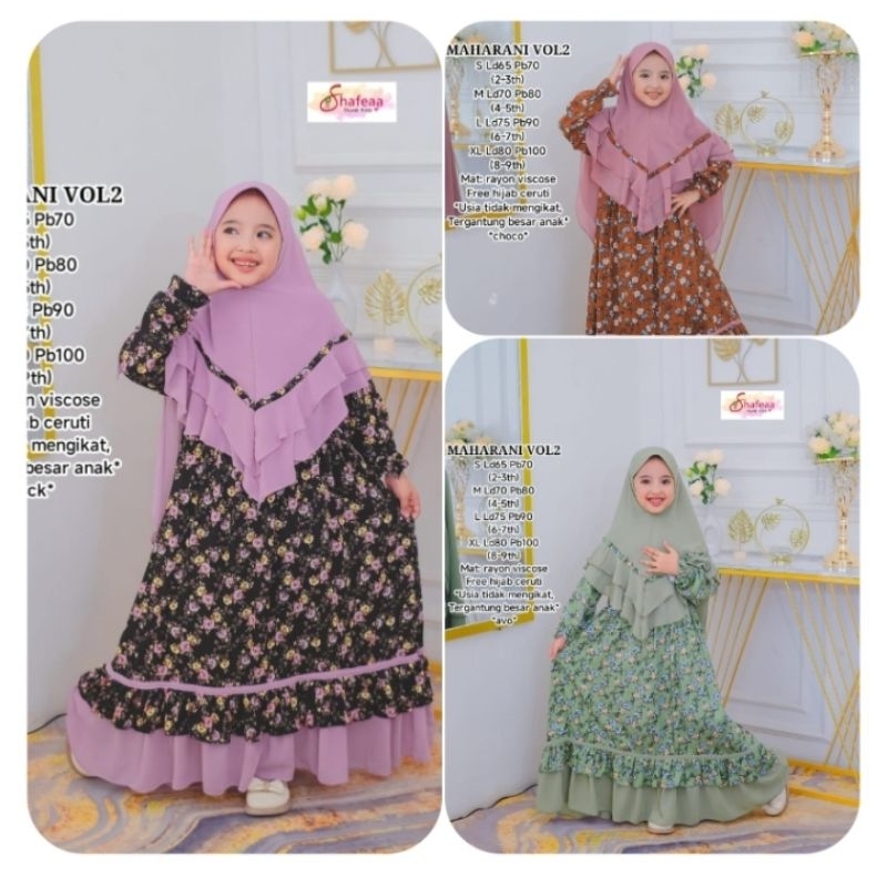 Gamis anak Maharani kids set jilbab 2