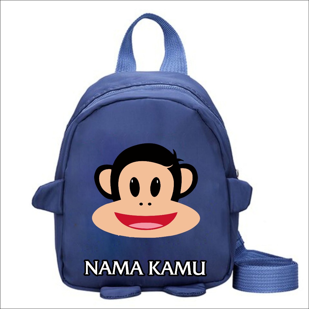 Tas Ransel Mini Paul Frank Backpack Sekolah Laki Laki Perempuan Multifungsi
