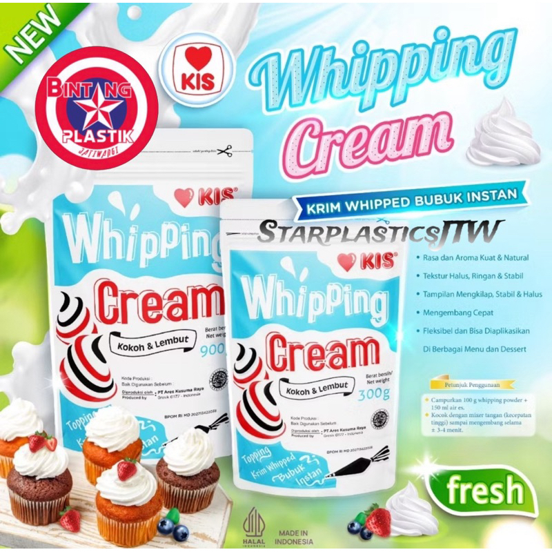 

NEW ARRIVAL!! Whipping Cream KIS 300gr / Whip Cream Powder Instant Siap pakai HALAL