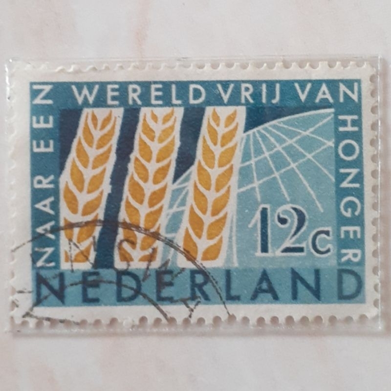 

Perangko Belanda Freedom from Hunger, 1963 (Three Ears of Corn in front of Globe) Tahun 1963