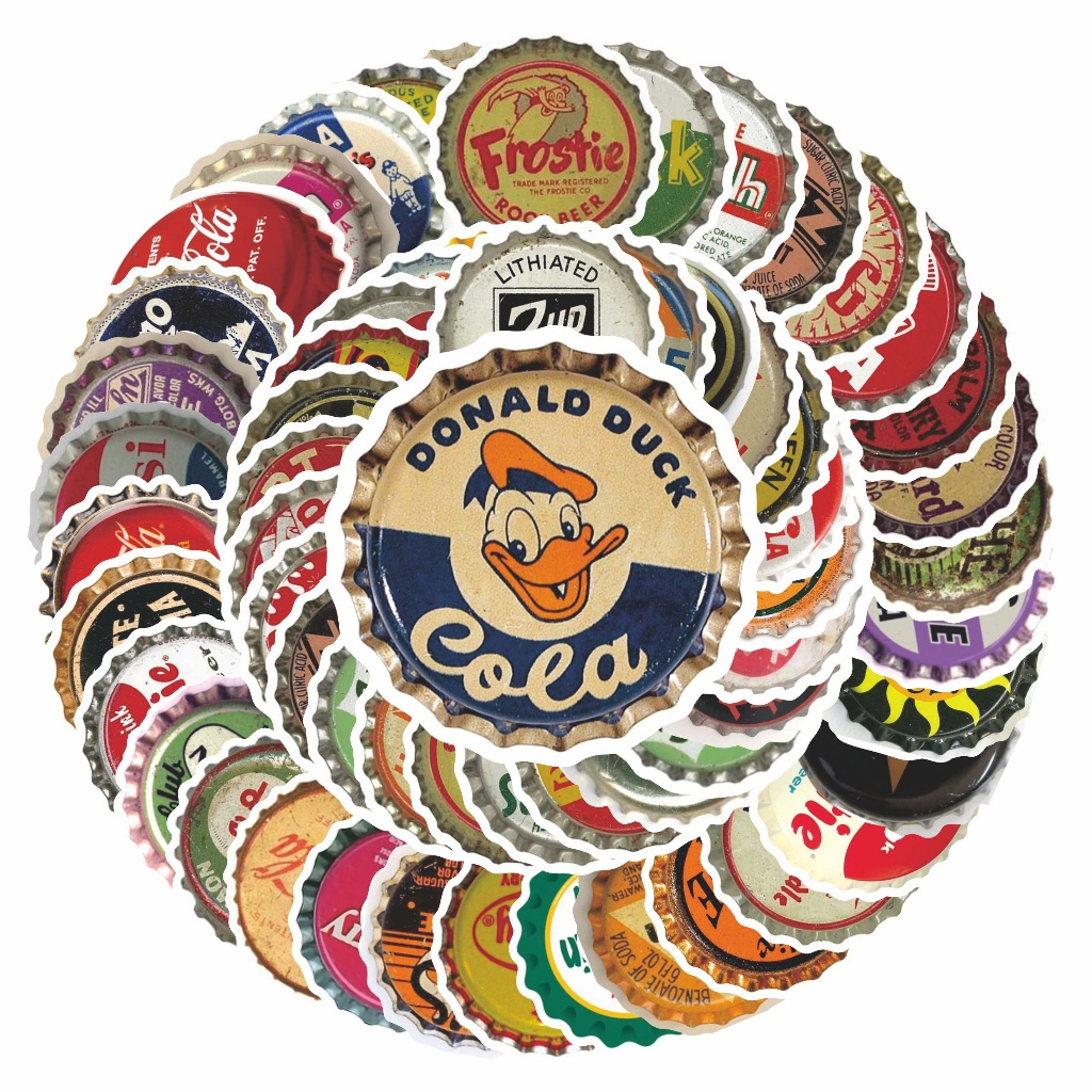 

COD✨ 100 Pcs Stiker Motif Tutup botol culture Anti Air Untuk Dekorasi Notebook Sepeda Skateboard Handphone DIY