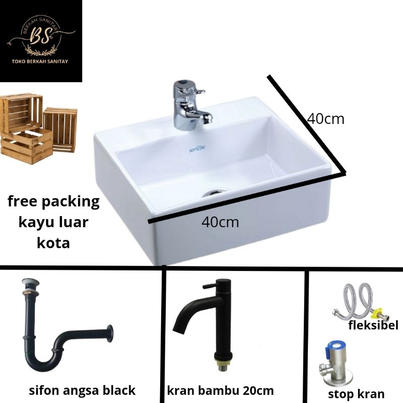 wastafel 2027 kotak minimalis complete/ wastafel cuci tangan