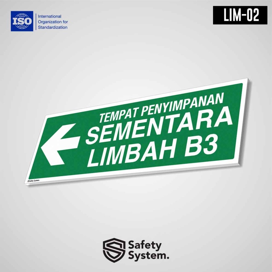 

Sign Safety Rambu K3 Plakat Papan Petunjuk Arah Tempat Penyimpanan Sementara Limbah B3 PVC