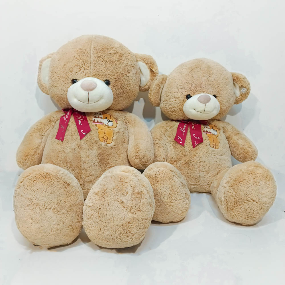 Boneka Beruang Teddy Bear Premium Jumbo Besar Lucu Warna Coklat Love 100 dan 117 cm
