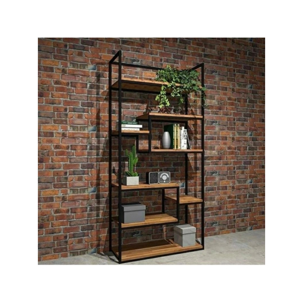 RAK BESI SEKAT RUANGAN BESI INDUSTRIAL PARTISI RUANG RAK PAJANGAN (P80 x L30 x T200cm)