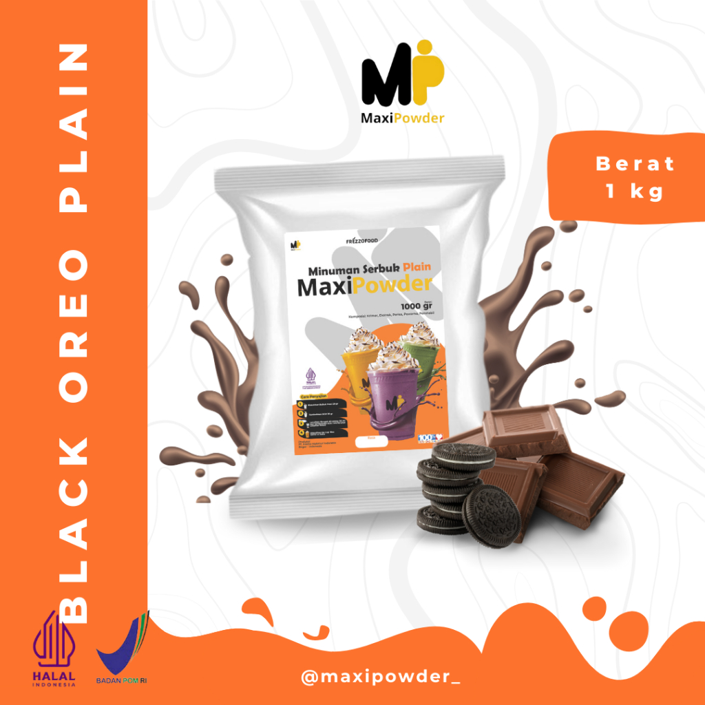 

Bubuk Minuman Rasa PLAIN BLACK RODREO 1kg / Minuman Kekinian Black Rodreo Termurah / MaxiPowder