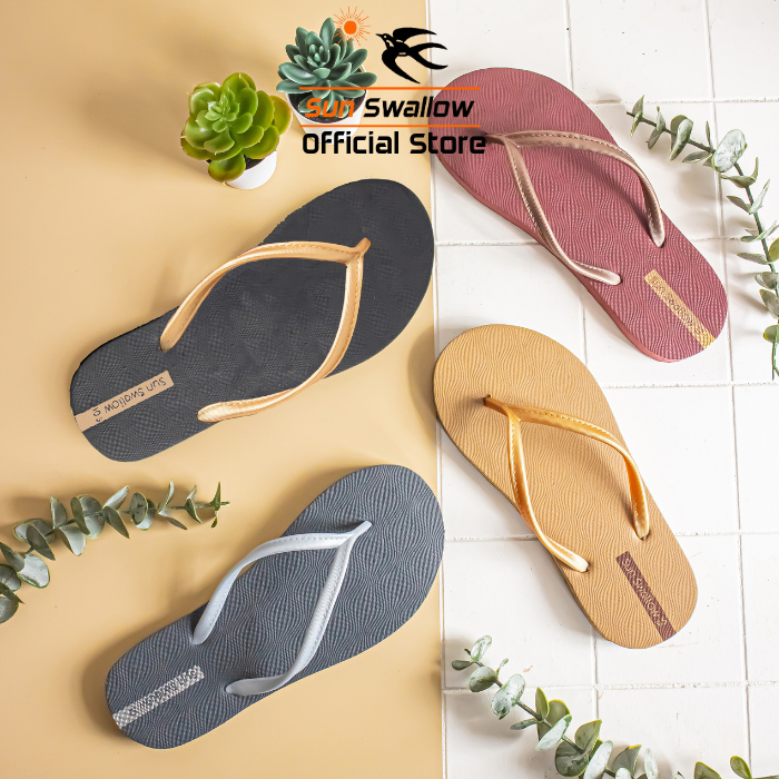 Sun Swallow Sandal Jepit Karet Wanita Sendal Tokyo Polos Ukuran Size 35 36 37 38 39 40