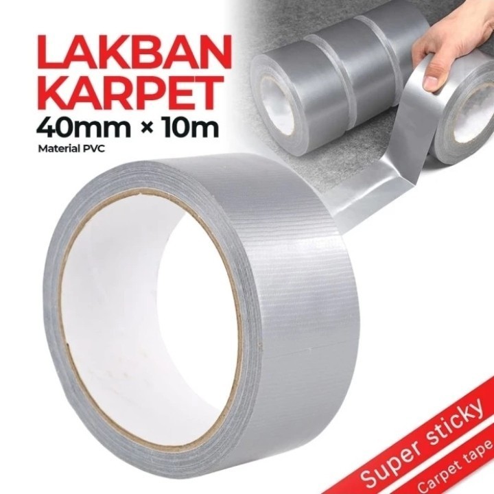 Lakban Karpet Super Kuat - Sticker Duct Tape Karpet Lantai 40mmx10mtr