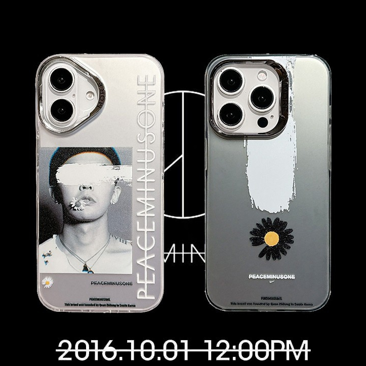 G-Dragon daisy PEACEMINUSONE label Electroplated photo frame Phone Case iphone 11 12 12 pro max 13 1
