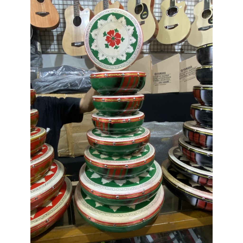 Rebana Qosidah Lasqi isi 8 / Rebana Qasidah Batik Kualitas Premium