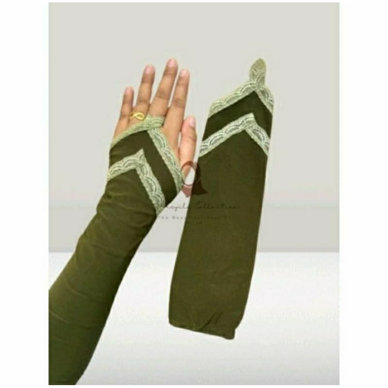 MANSET TANGAN HAJI DAN UMROH /SARUNG TANGAN UMROH WANITA // MANSET TANGAN CINCIN RENDA