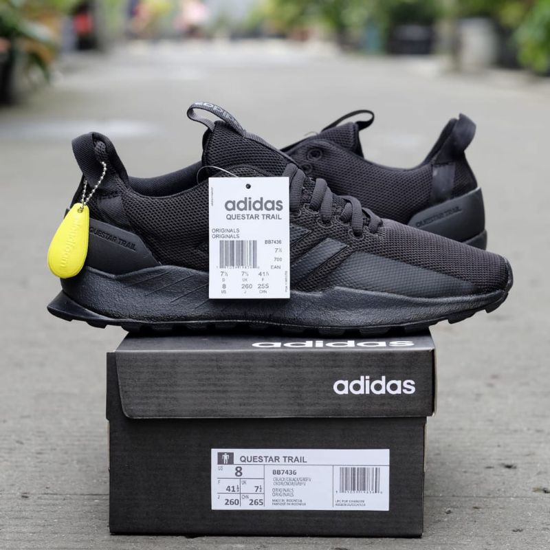 Sepatu Trekking Pria Wanita Adidas Questar Trail All Black | Sepatu Hiking | Trekking | Best Seller 