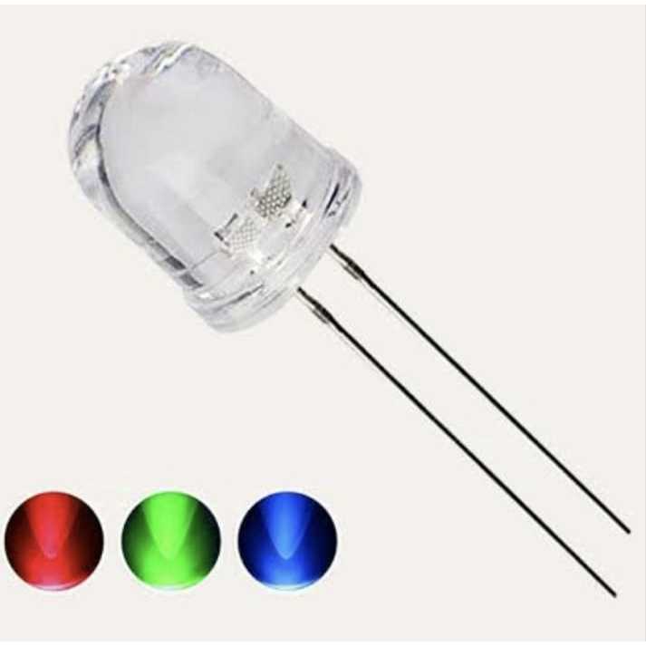 LED 10mm BENING NYALA RGB / LED 10mm BRIGHT CLEAR NYALA RGB / LAMPU LED 10mm