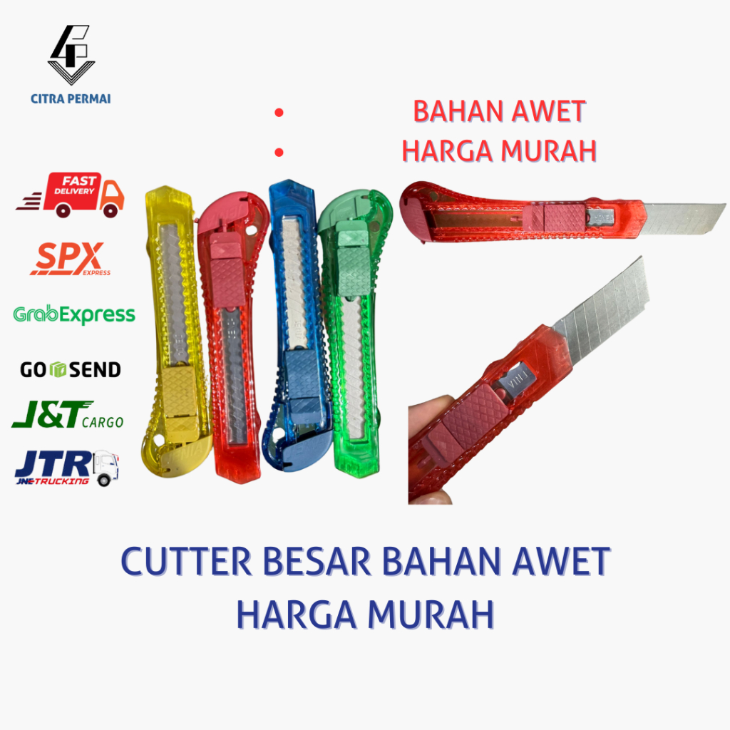 

PISAU CUTTER BESAR MURAH KUALITAS AWET DAN BAGUS / PISAU CUTTER MURAH BERKUALITAS