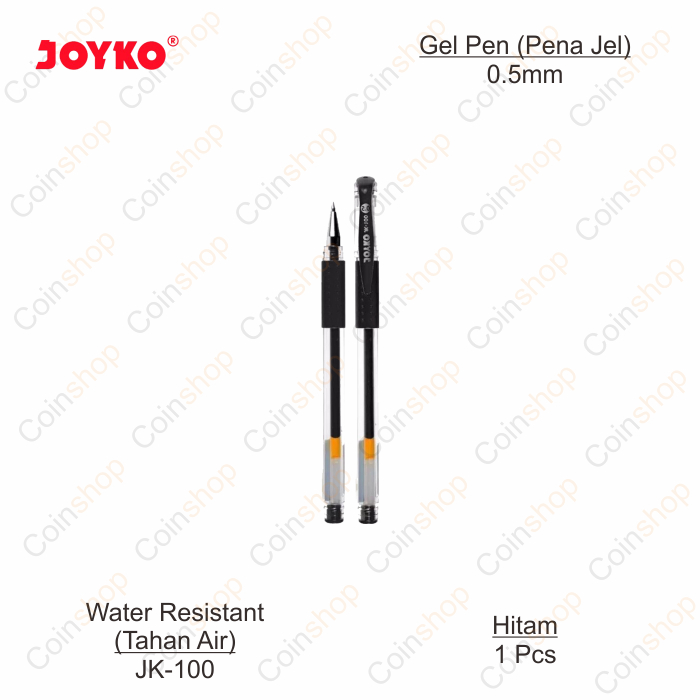 

Joyko JK-100 Gel Pen Pulpen Pena 0.5mm Biru Hitam Merah Per Pcs