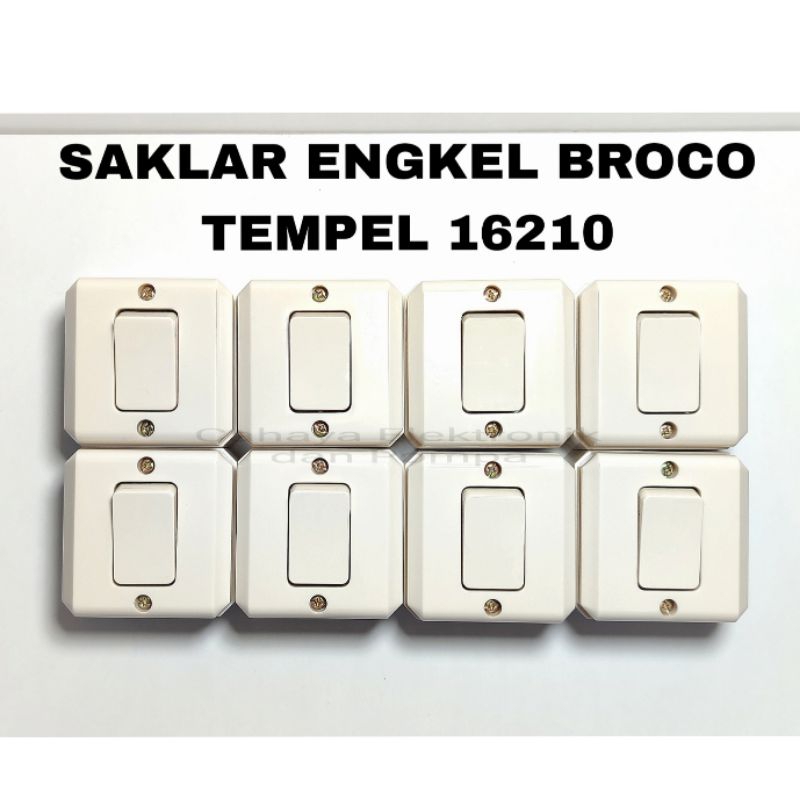 Saklar Tunggal Broco Outbow Tempel 16210 Cream/Saklar Engkel Broco Outbow 16210/Single Switch Broco 