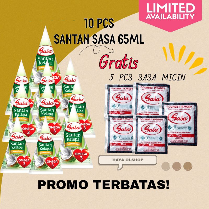 

(10 PCS) SASA SANTAN CAIR 65ML Free 5 PCS SASA MICIN