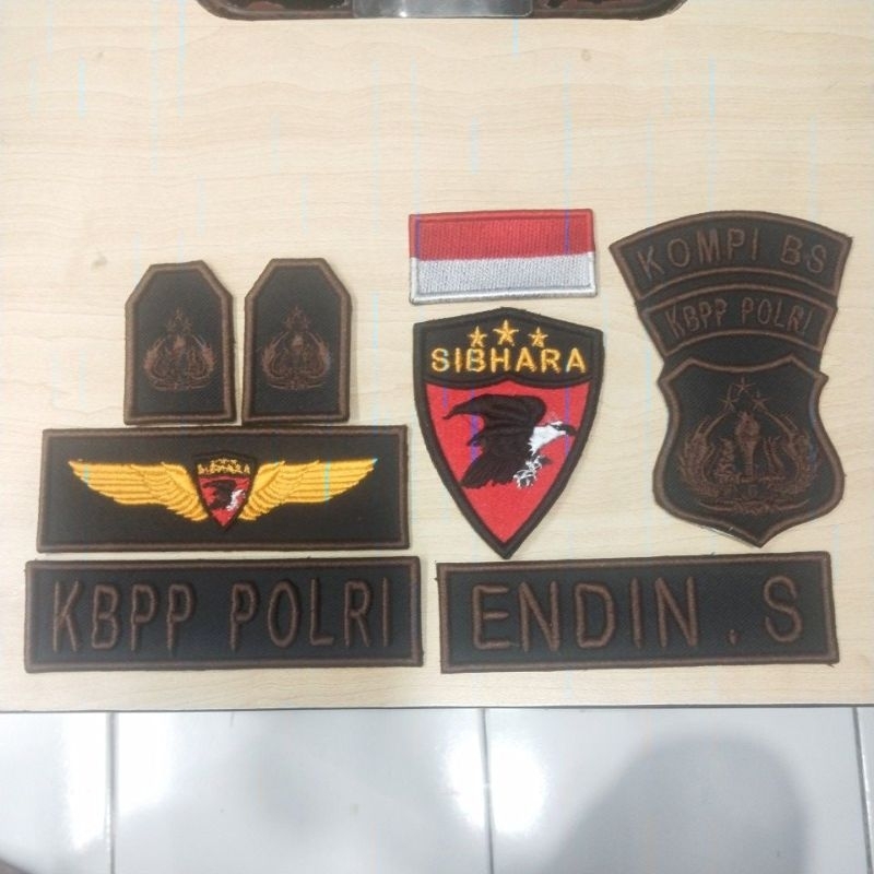 logo kbpp polri bordir timbul custom