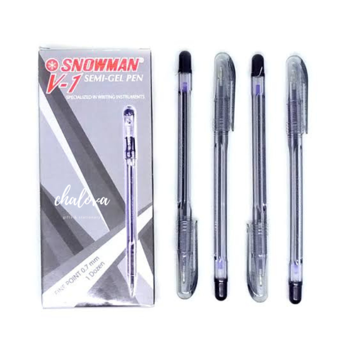 

[LUSIN] BOLPEN / PULPEN / BOLPOIN SNOWMAN V1 0.7 MM TINTA HITAM DAN BIRU ISI 12