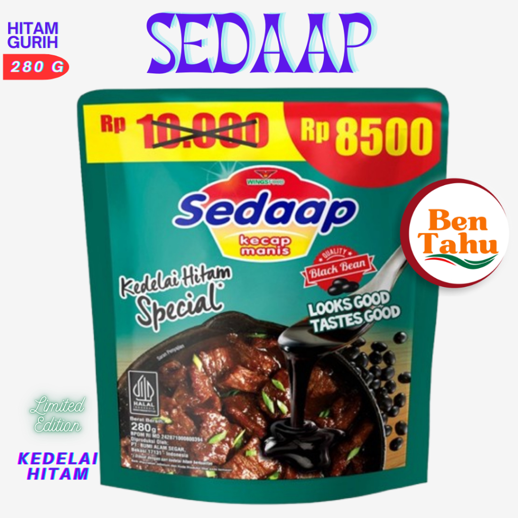 

Kecap Sedaap 280ml Kedelai Hitam Refill - Promo Murah Pouch