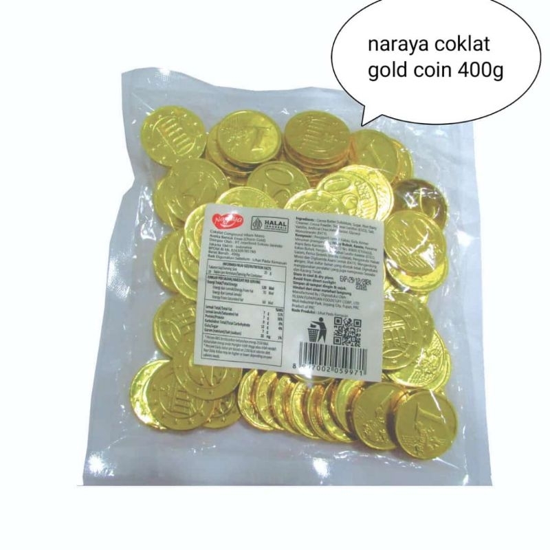 

Permen Coklat Gold Coin Chocolate Naraya 400 gram