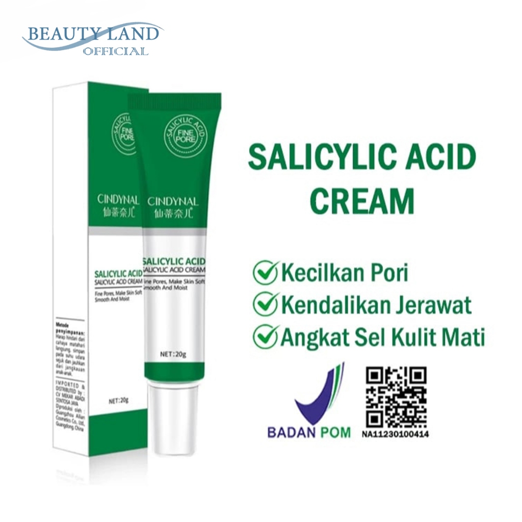 AMPUH BPOM Cream Mengecilkan Pori Pori Cindynal Salicylic Acid Cream Pembersih Pori Pori Mencerahkan