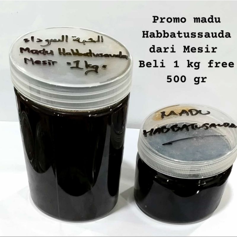 

Promo Madu Habbatussauda Mesir (beli 1 kg gratis 500 gram)