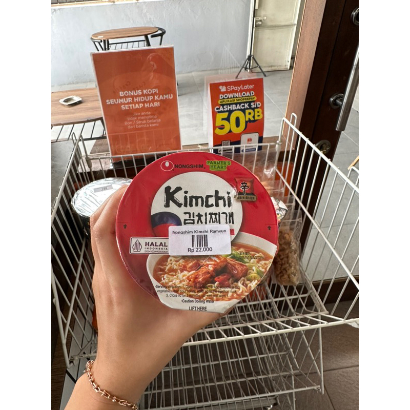 

Mie Instant Cup Kimchi Ramyun Halal Nongshim Farmer's heart