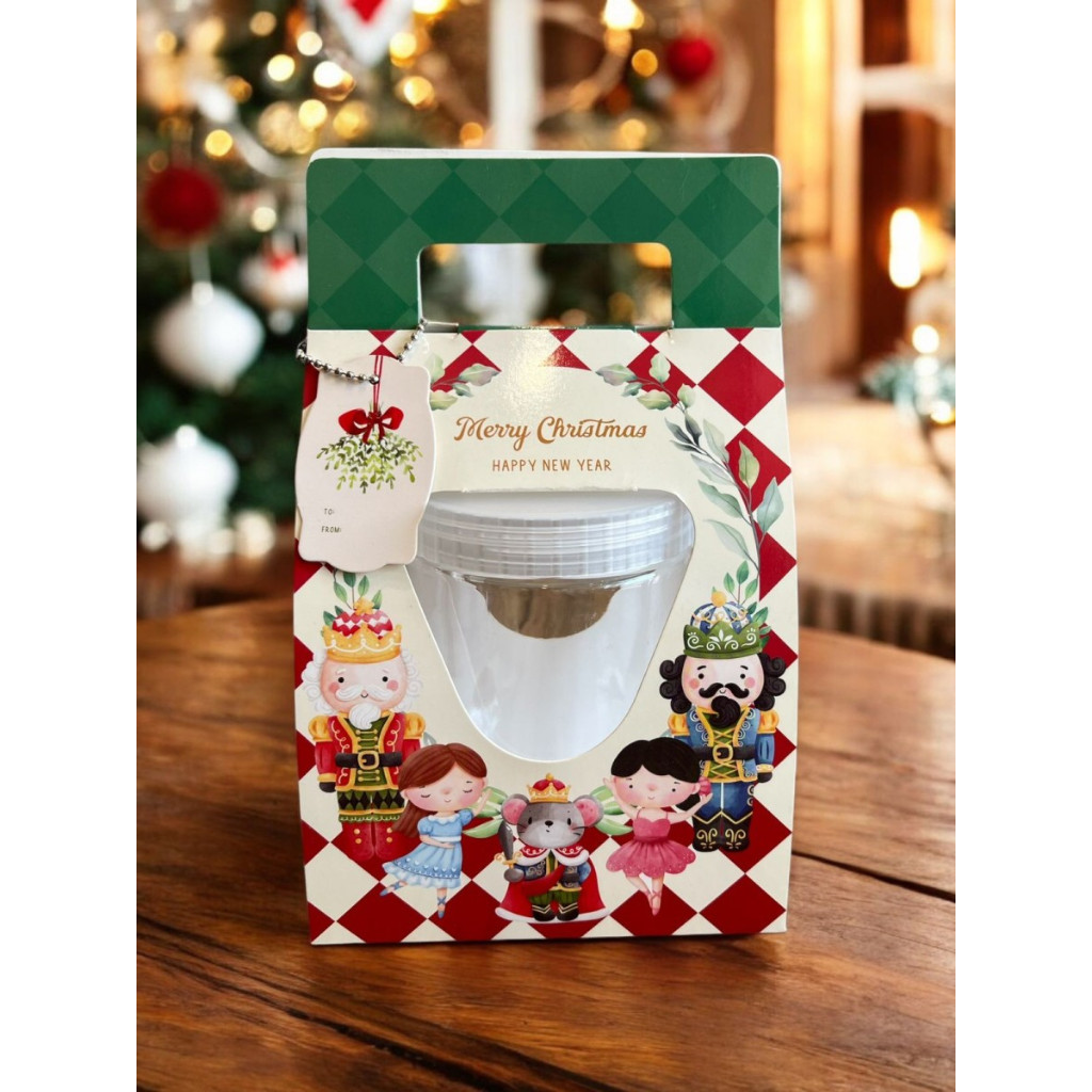 

Box hampers natal kotak packaging Sleeve Christmas Untuk Jar 750-800ml