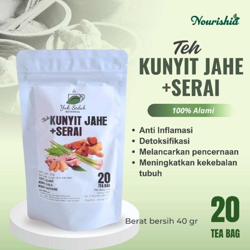 

Teh Herbal Kunyit jahe Serai 20 Kantong