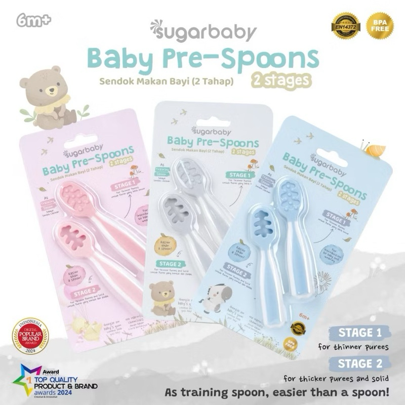 Baby pree spoons 2 stages