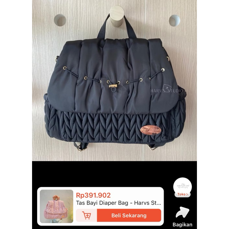 Diaper Bag Tas Bayi Harvs Studio Black