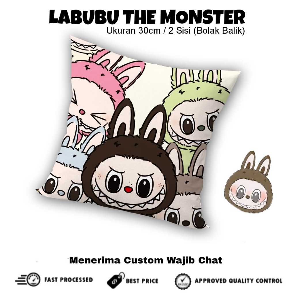 

BANTAL KARAKTER LABUBU THE MONSTER BANTAL CUSTOM BANTAL TIDUR BERBAHAN LEMBUT