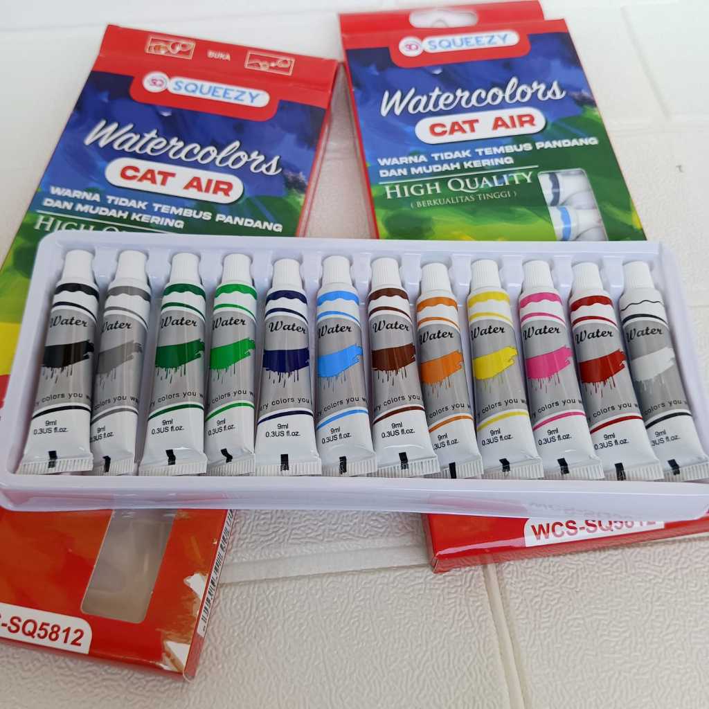 

Cat AIR SQUEEZY Set 12 Warna Besar 9ML Color High Quality