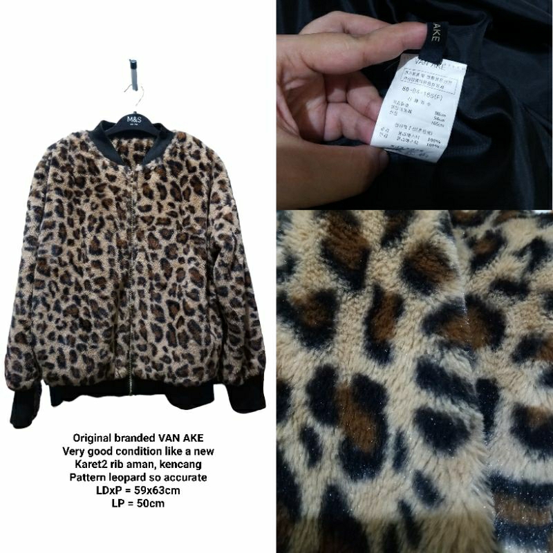 VAN AKE Leopard bomber / van ake / bomber leopard / motif leopard / motif macan tutul / motif macan 