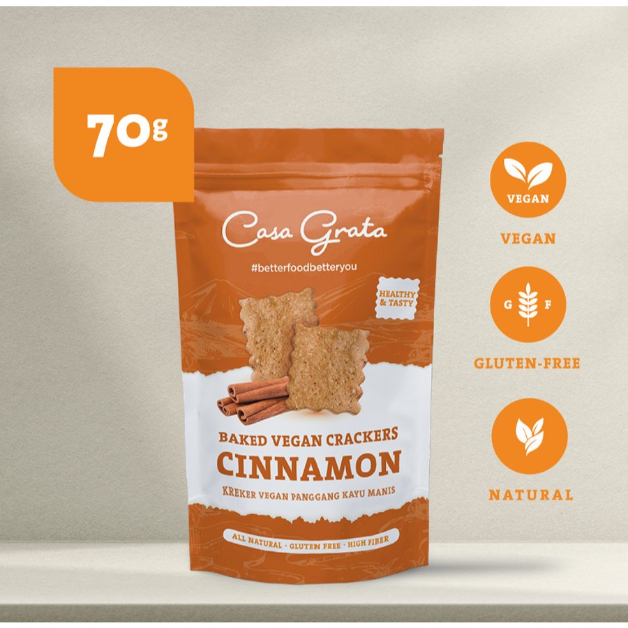 

Casa Grata Crackers Gluten Free Cinnamon 70gr