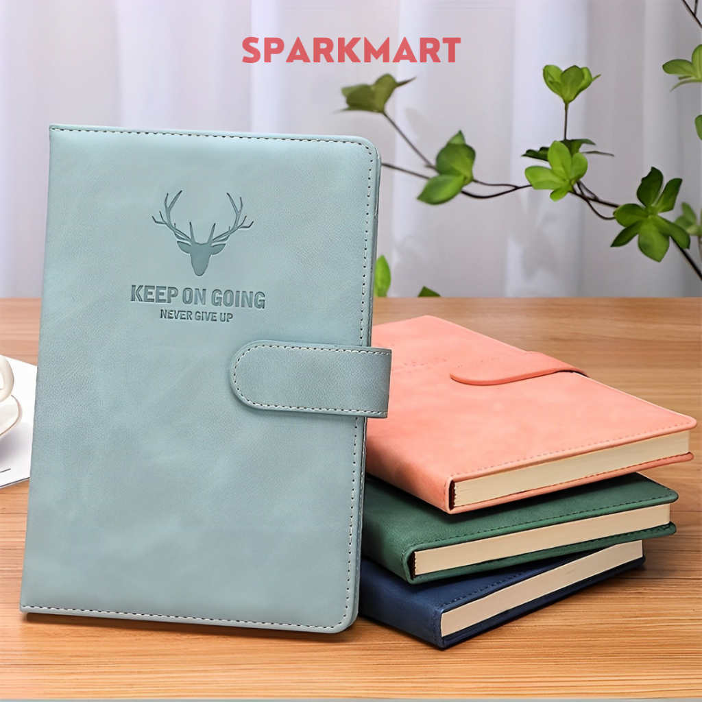 

Buku Catatan Harian Notebook Diary Cover Kulit 100 Lembar A5 - Dark Blue