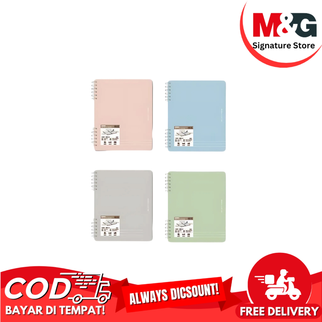 

Buku Ring Spiral M&G Spiral Book M&G Bagian Atas Bawah A5 Isi 80 Lembar #APY7D94Q