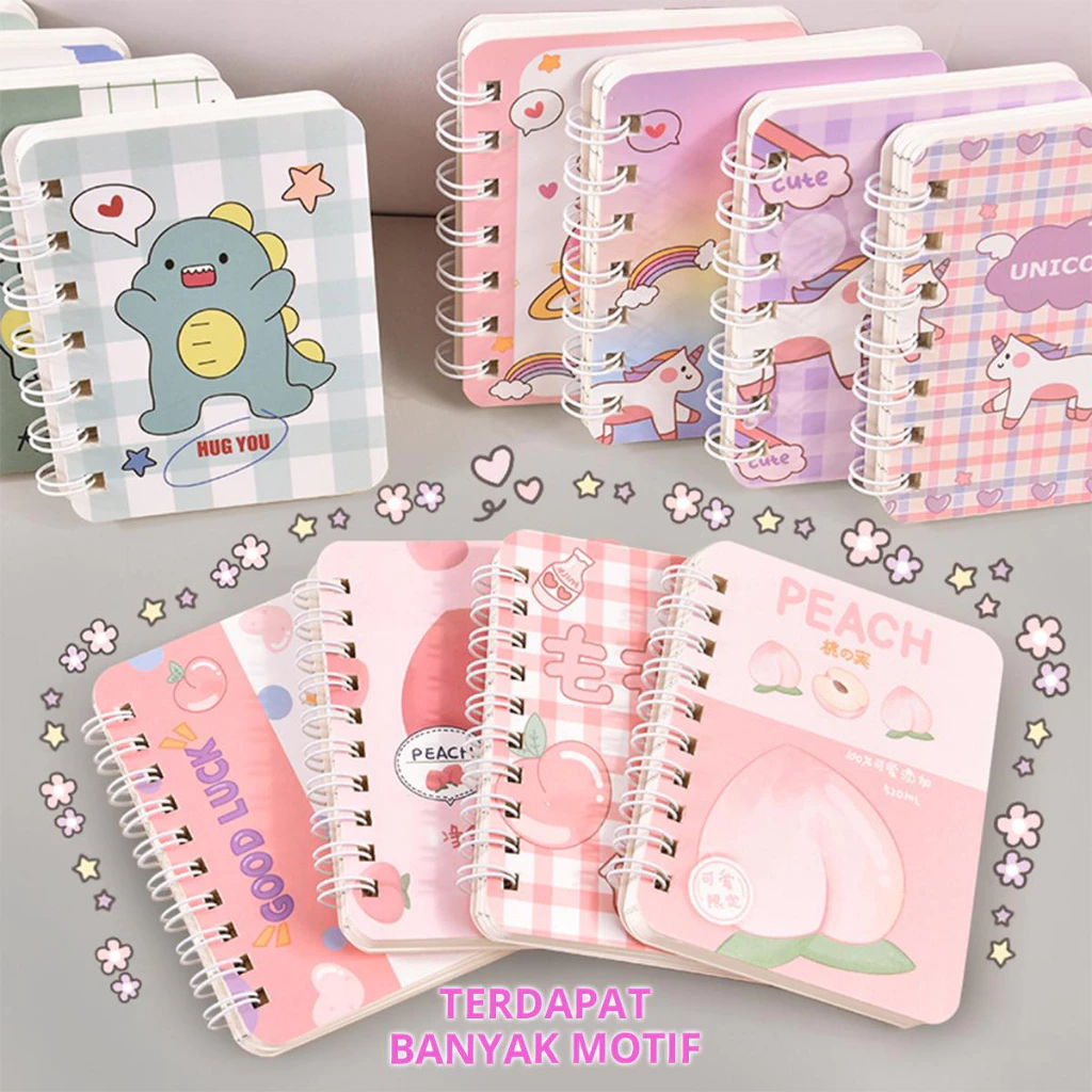 

Notebook Mini A7 Buku Kecil Catatan Scrapbook Mini Buku Notes Kecil Alat Tulis Sekolah 80 Lembar