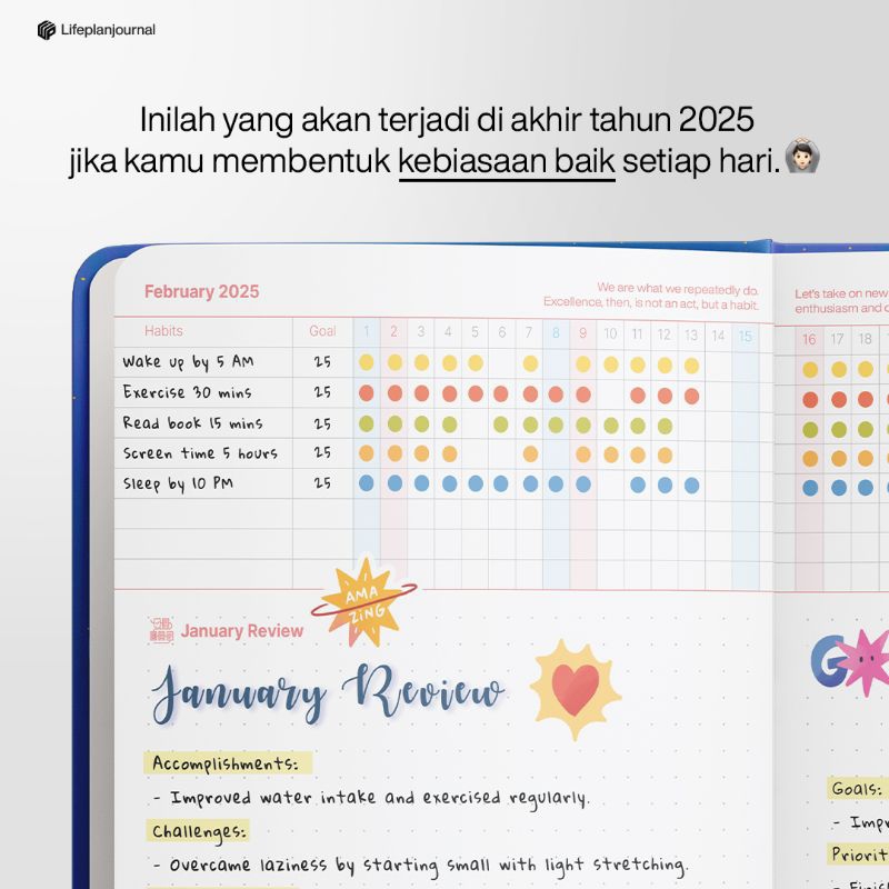 

H7Y Free Gift Planner 2025 by Life Plan Journal 1 Tahun