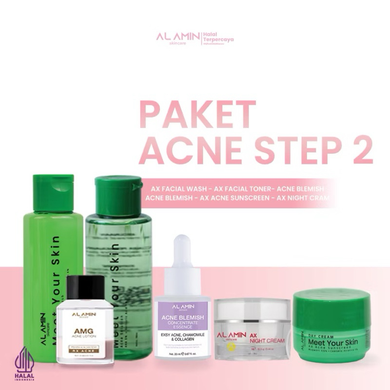 AL AMIN PAKET ACNE STEP 1 Jerawat - Komedo - Beruntusan