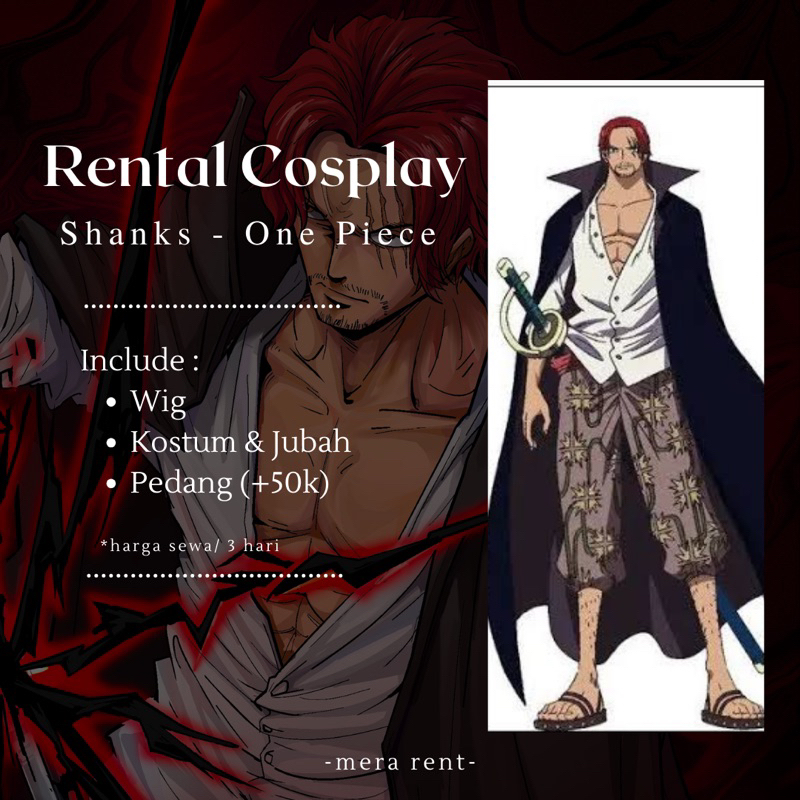 Rental Cosplay Shanks One Piece