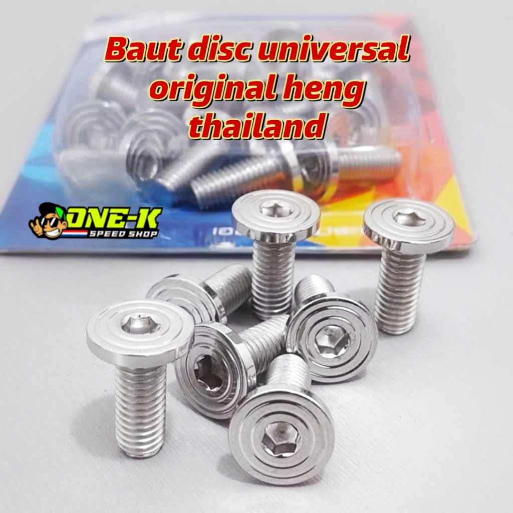 BAUT DISC PIRINGAN BAUT 12 M8 PROBOLT DISC SPIRAL SLIM SLASH STAINLES matte original Heng Thailand b