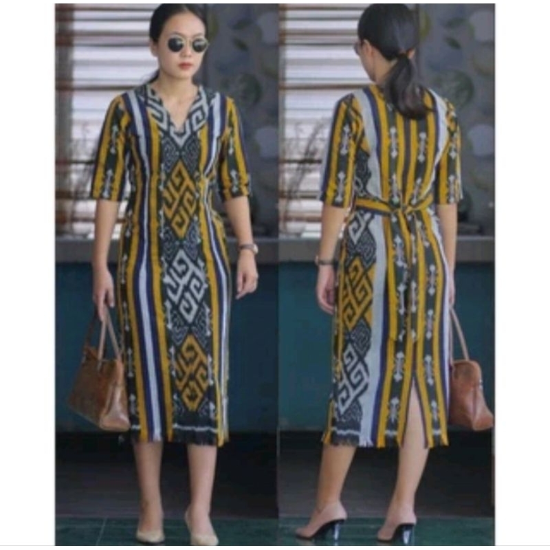 DRES TENUN DRES KONDANGAN DRES KEKINIAN MOTIF TORAJA